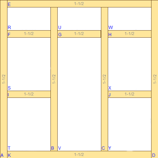 Unfinished Custom Sized Face Frames 8 Openings